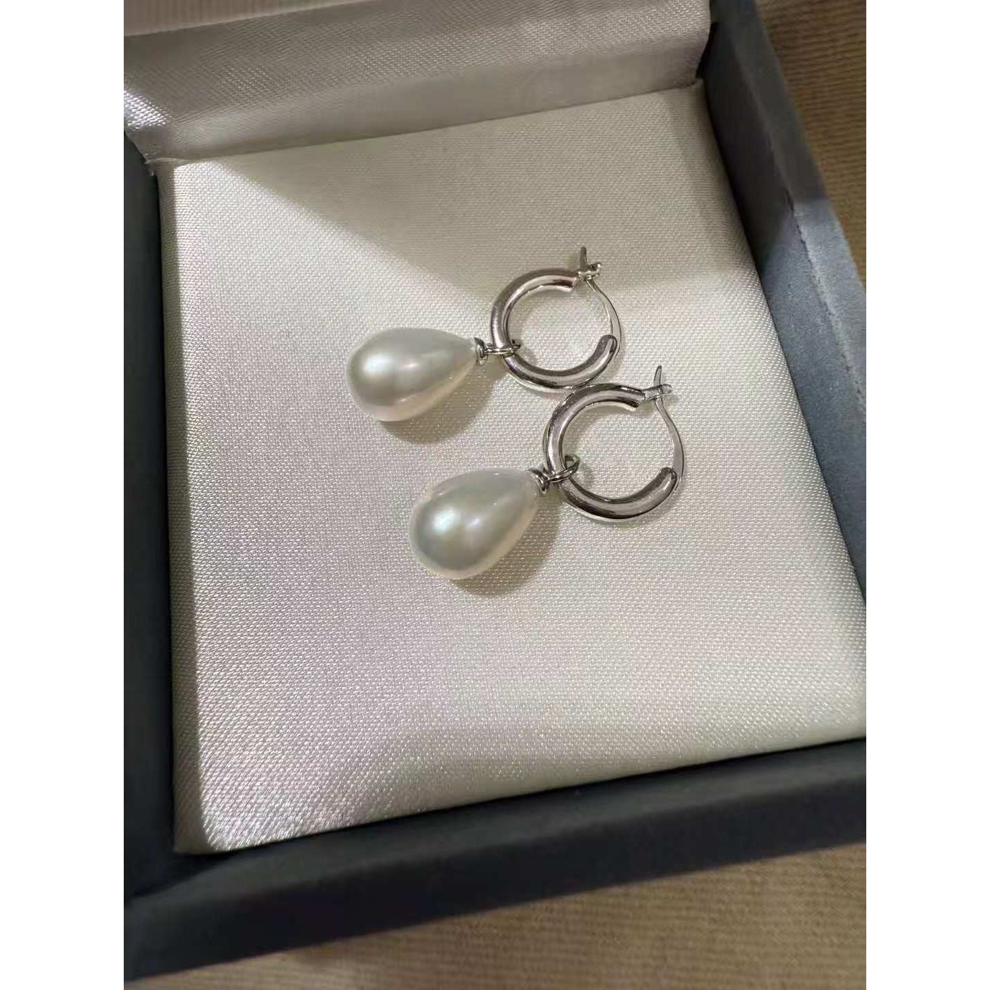Silver Hook Drop Earrings