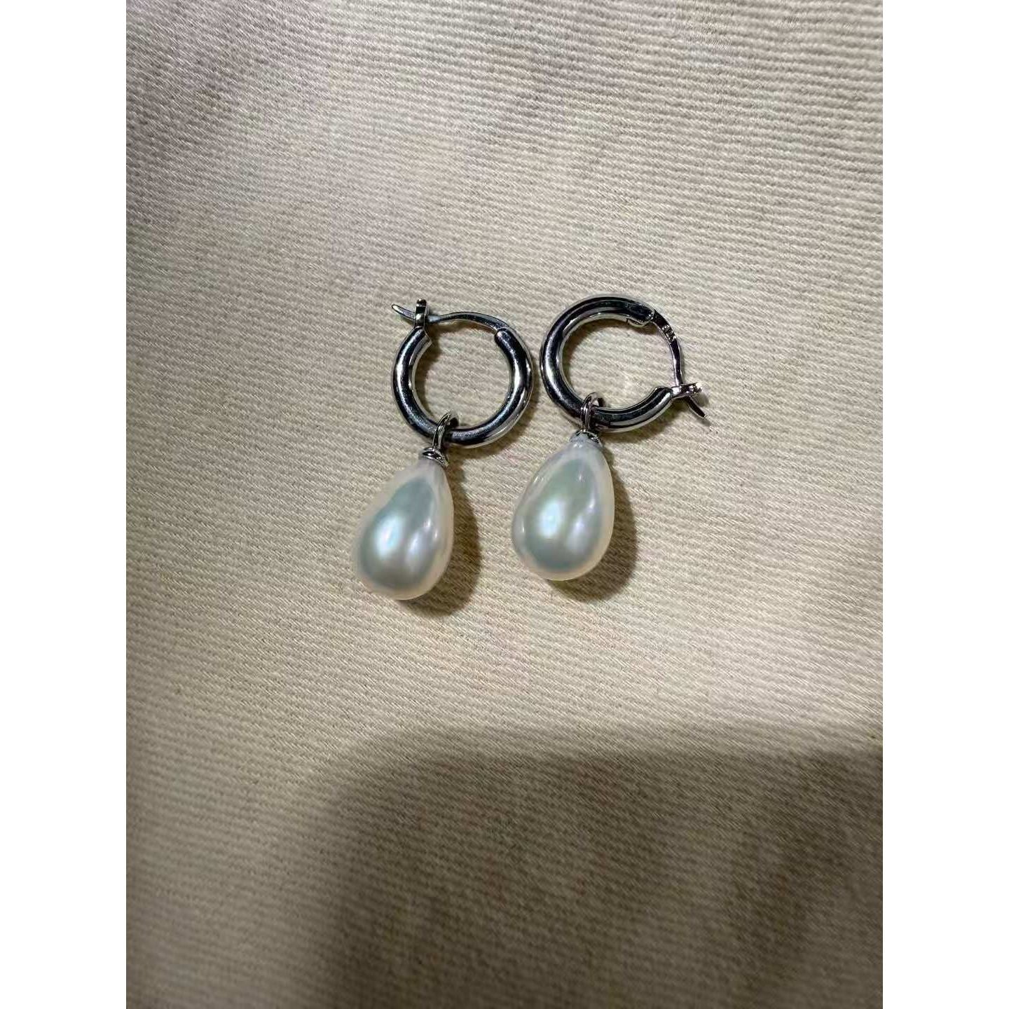 Silver Hook Drop Earrings