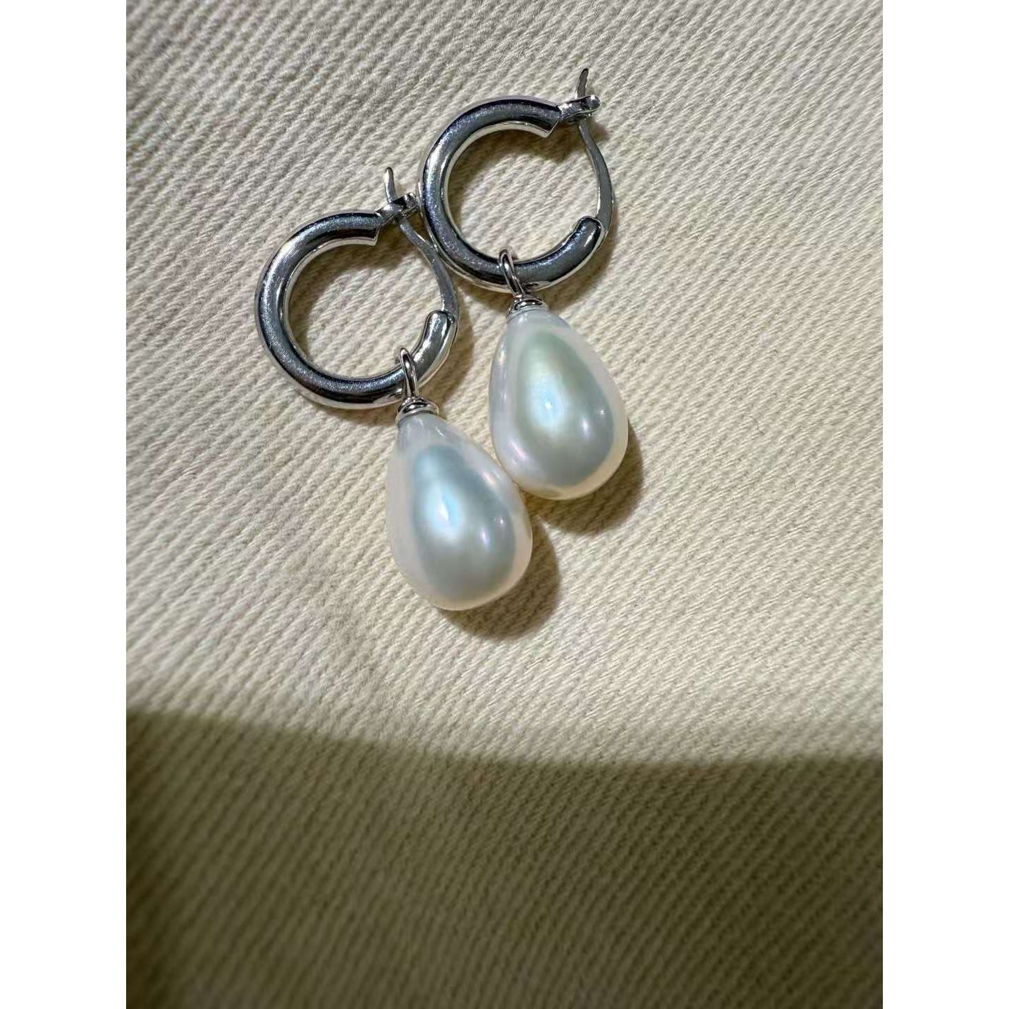 Silver Hook Drop Earrings