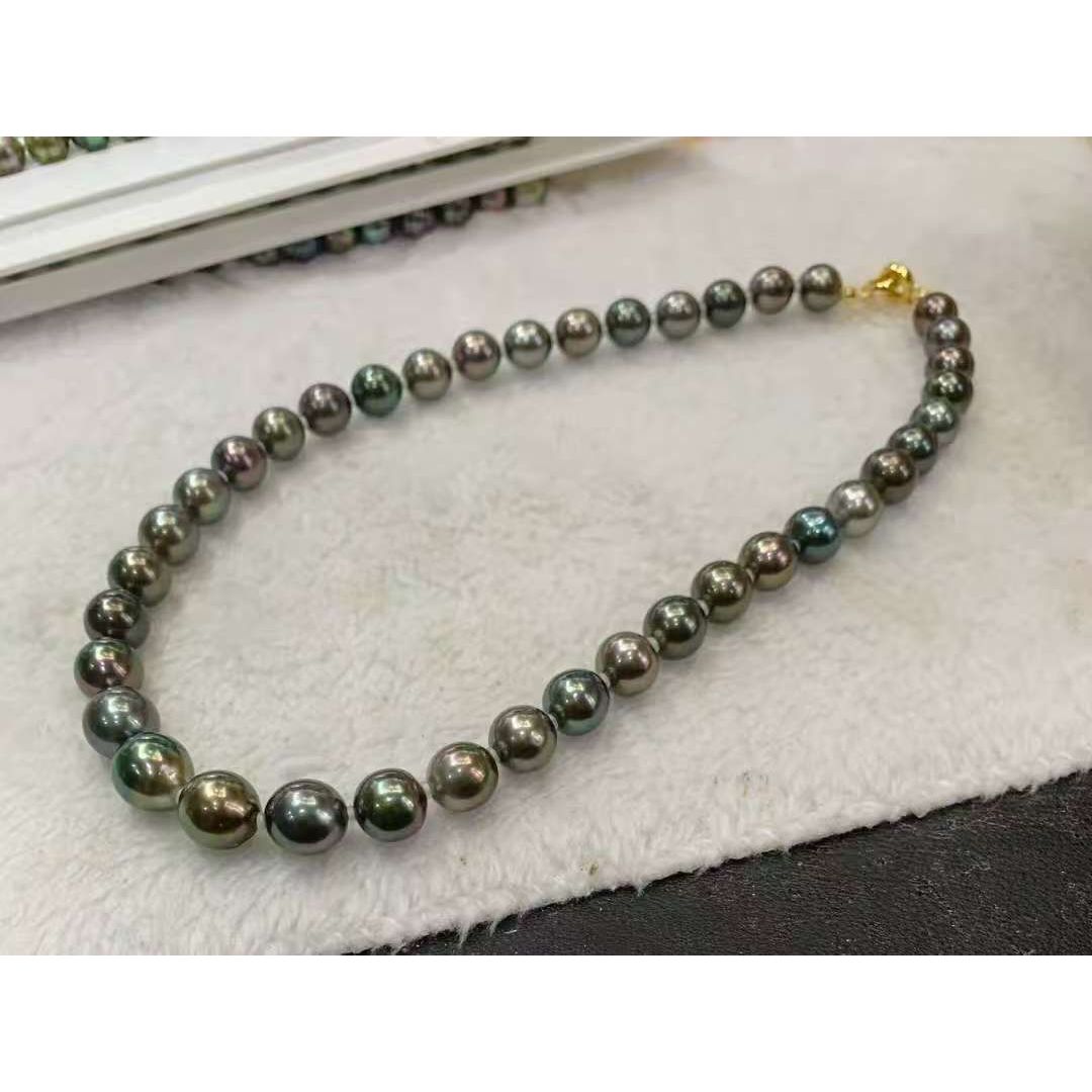 Peacock Green Tahitian Pearl Necklace