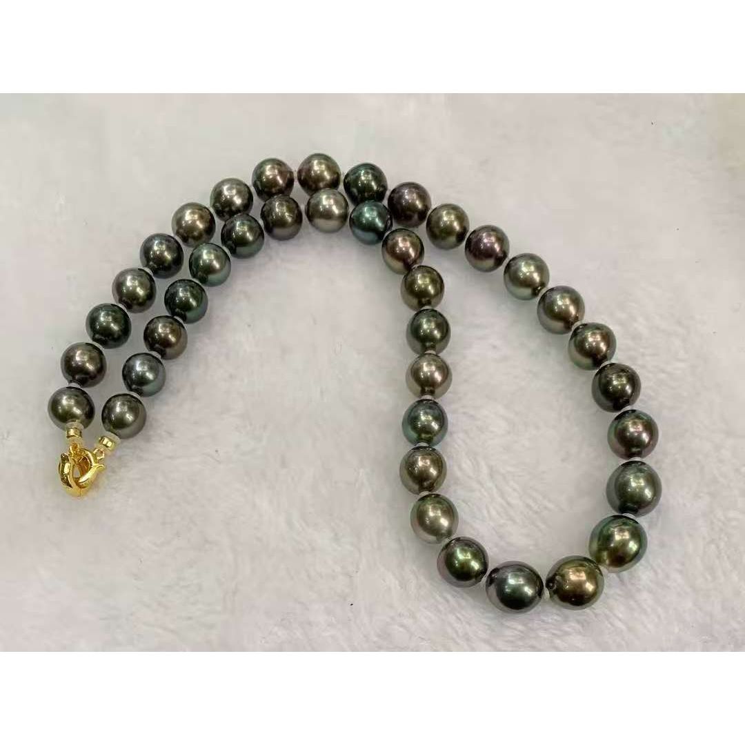 Peacock Green Tahitian Pearl Necklace