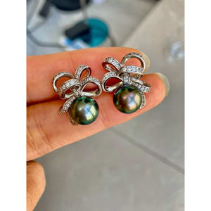 Peacock Green Tahitian Ribbon Bowknot Trio Set