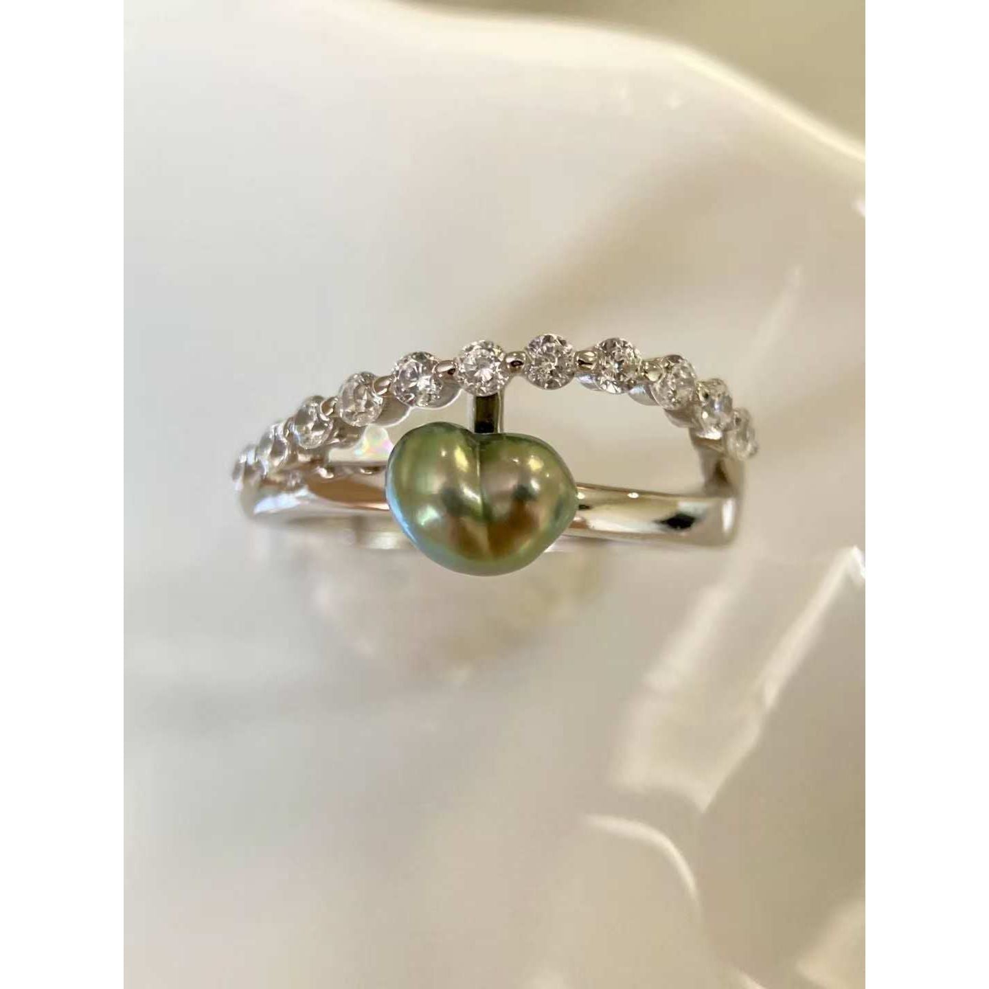 Tahitian Keshi Pearl Ring