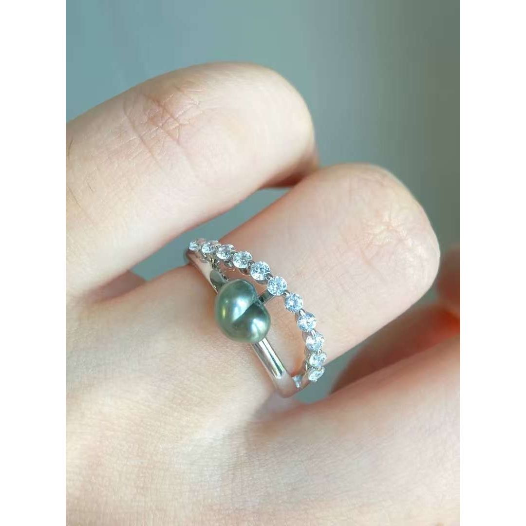 Tahitian Keshi Pearl Ring