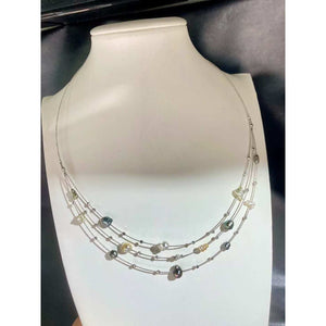Three-Layer Multicolor Keshi Pearl Necklace