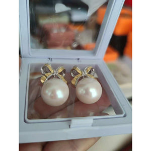 17mm Natural Freshwater "Dragon Pearl" Earrings