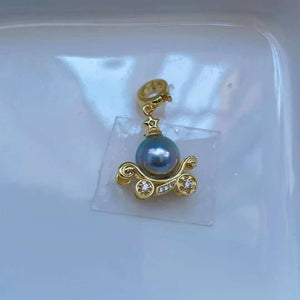 Gargantilla colgante de perla de cuero