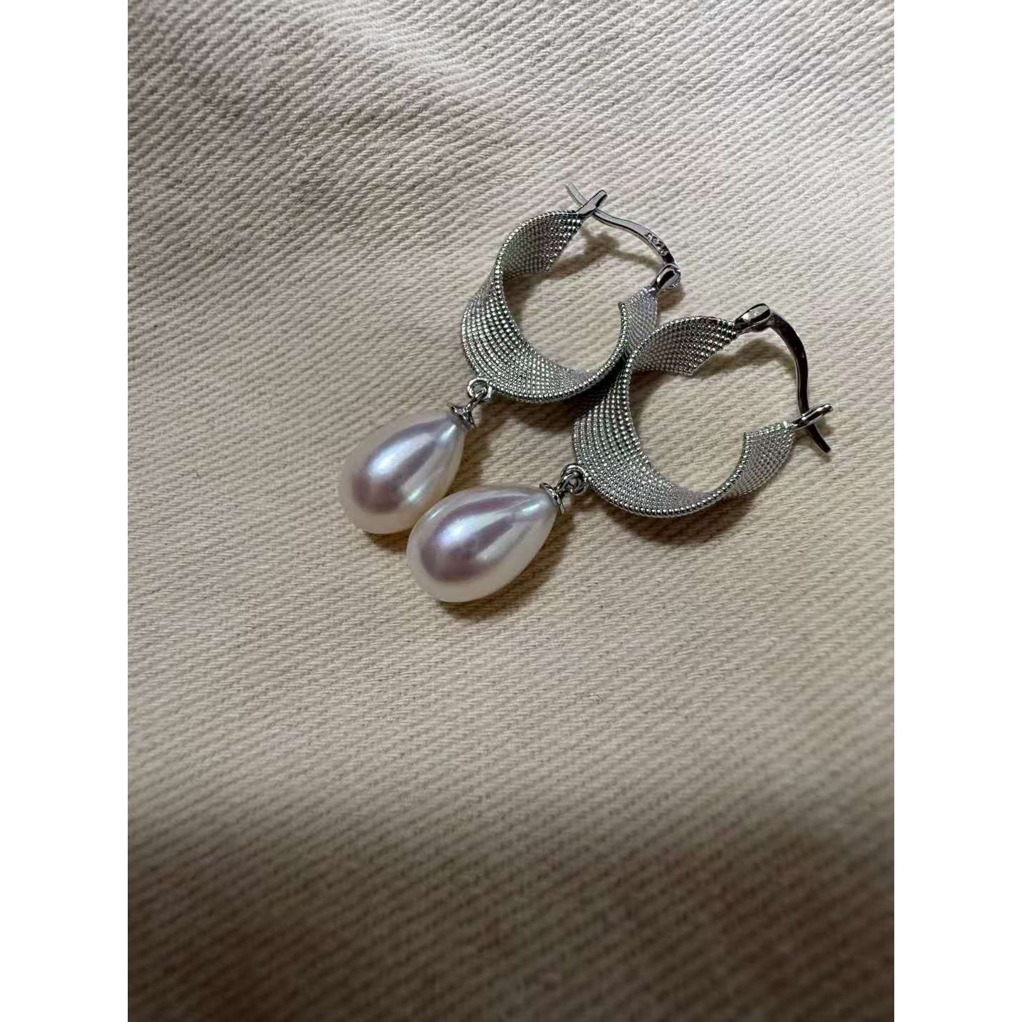 Natural Pearl Teardrop Earrings