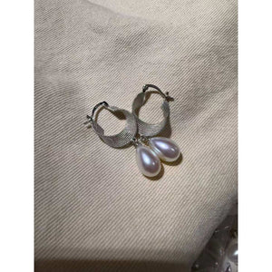 Natural Pearl Teardrop Earrings