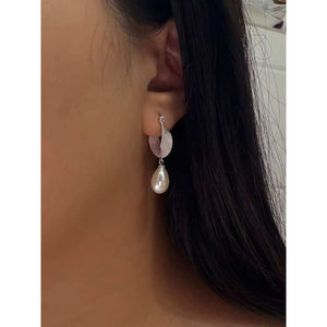Natural Pearl Teardrop Earrings