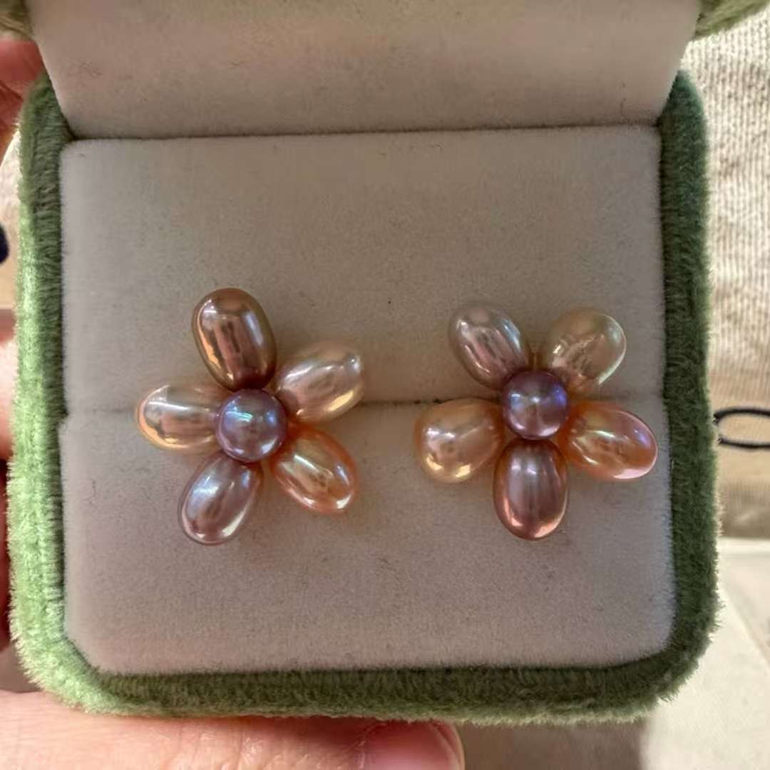 Aurora Freshwater Pearl Flower Earrings