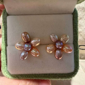 Aurora Freshwater Pearl Flower Earrings