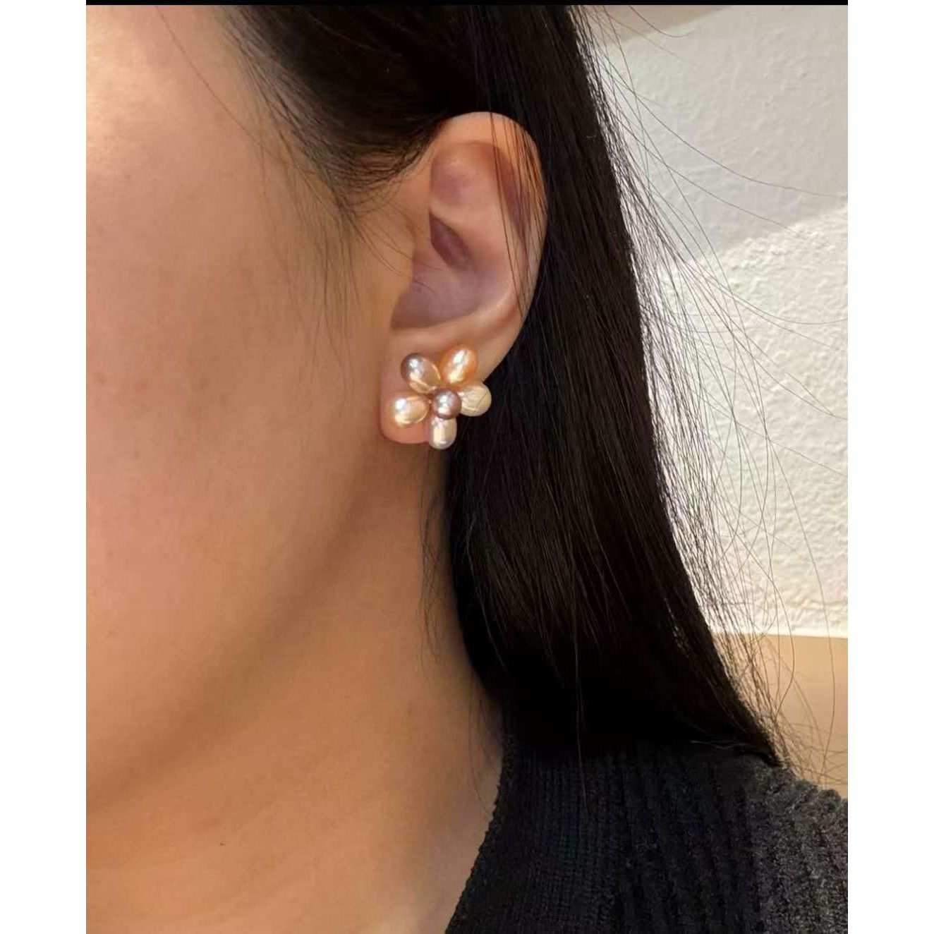 Aurora Freshwater Pearl Flower Earrings