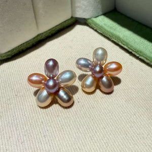 Aurora Freshwater Pearl Flower Earrings