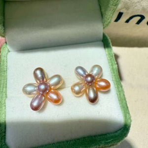 Aurora Freshwater Pearl Flower Earrings
