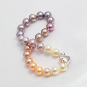 S116 Camaleão Cultivado Pérola Barroca de Água Doce (7mm), Conjunto de Pulseiras de Estiramento