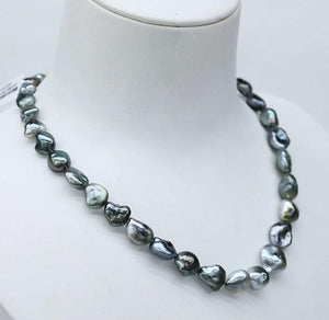 Black Keshi Pearl Necklace