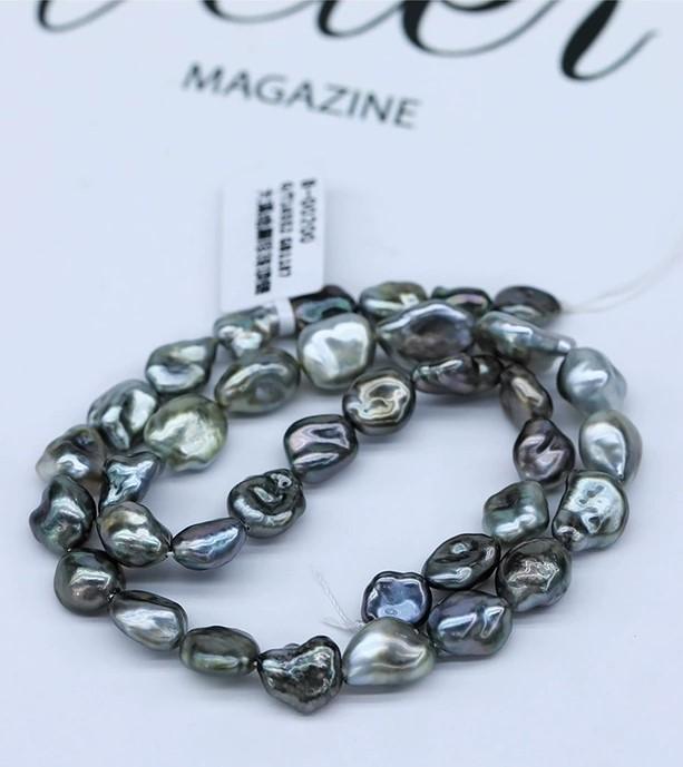 Black Keshi Pearl Necklace