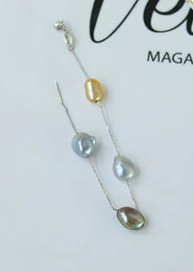 Mixed Keshi Pearl Chain Bracelet