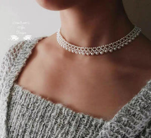 Estrela Barroco Pérola Gargantilha Bracelete Conjunto de