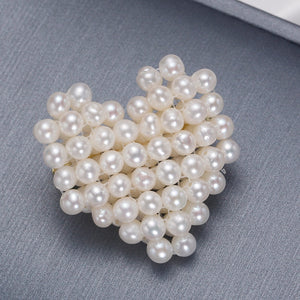 Heart Shape Baby Pearl Brooch