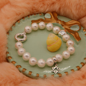 Pulsera de Pearl con 925 encantos de la plata de ley （ 请设置为 16个Variant， 