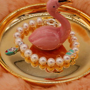 Pulsera de Pearl con 925 encantos de la plata de ley （ 请设置为 16个Variant， 