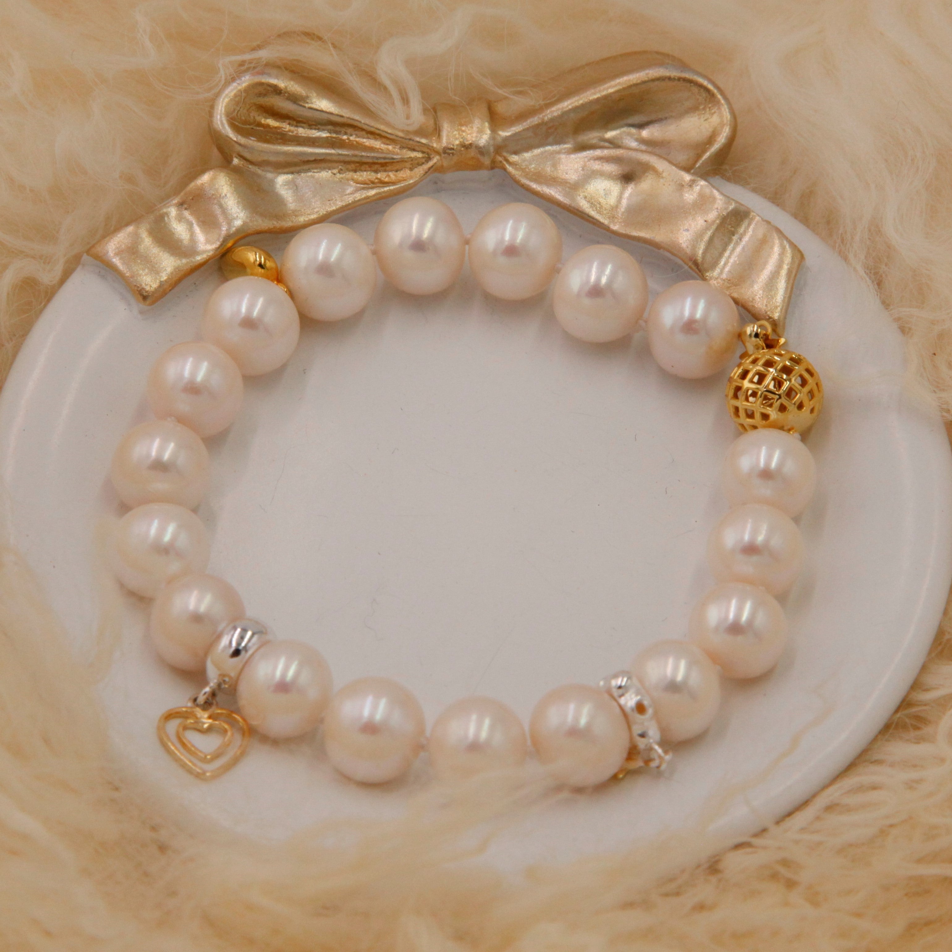 Pulsera de Pearl con 925 encantos de la plata de ley （ 请设置为 16个Variant， 