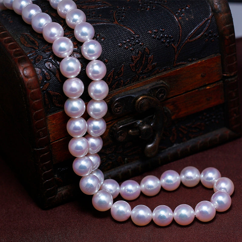 S118 Pérola Barroca de Água Doce Cultivada (8mm) 2 Unidades. Conjunto de pulseira elástica