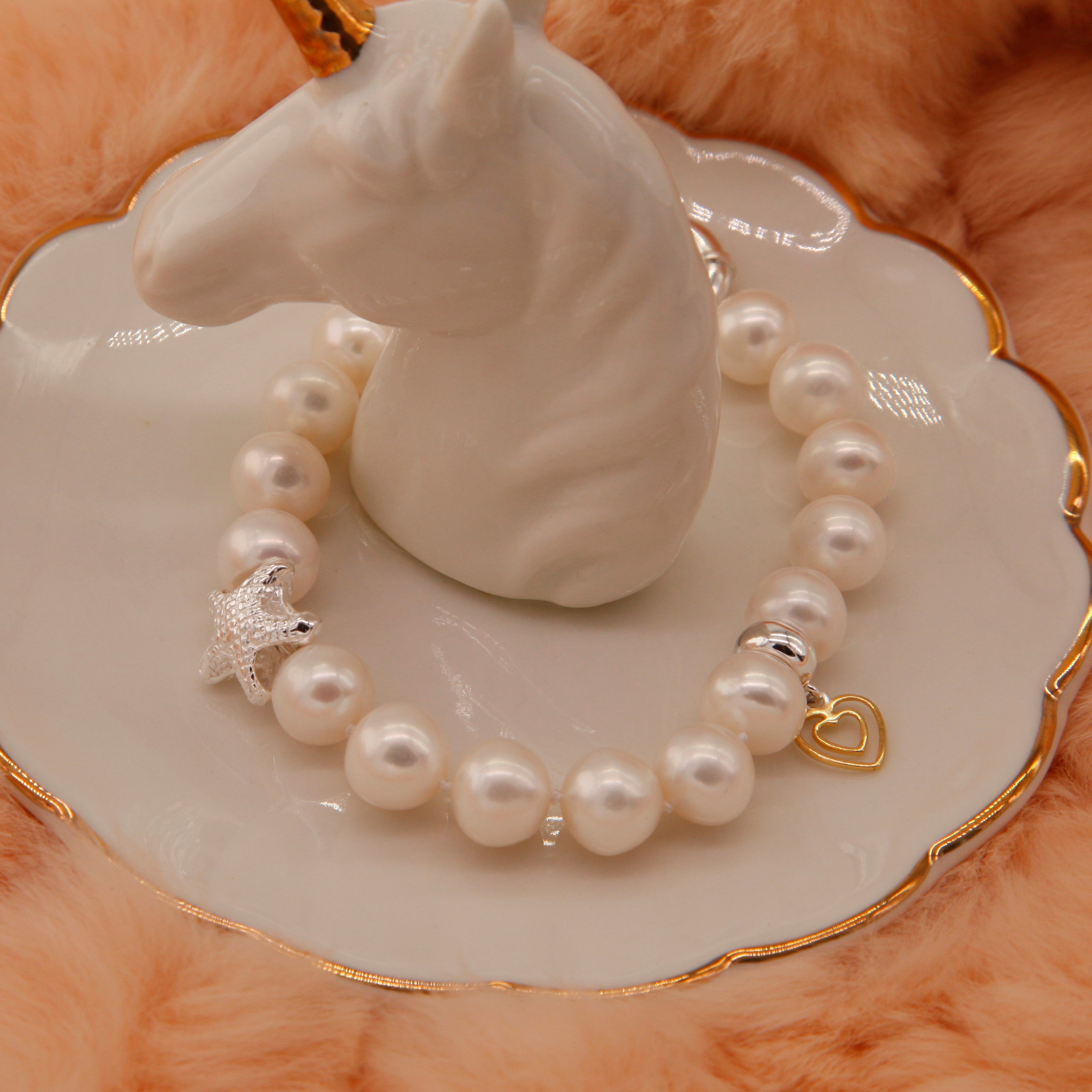 Pulsera de Pearl con 925 encantos de la plata de ley （ 请设置为 16个Variant， 