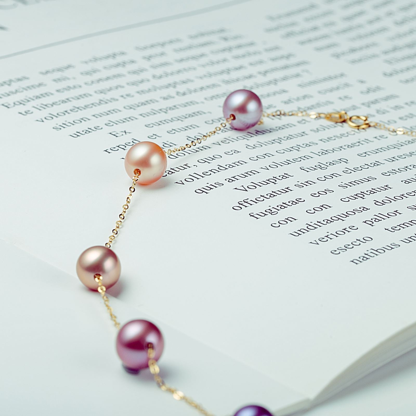 Classique Collier de Perles et Bracelet Violet