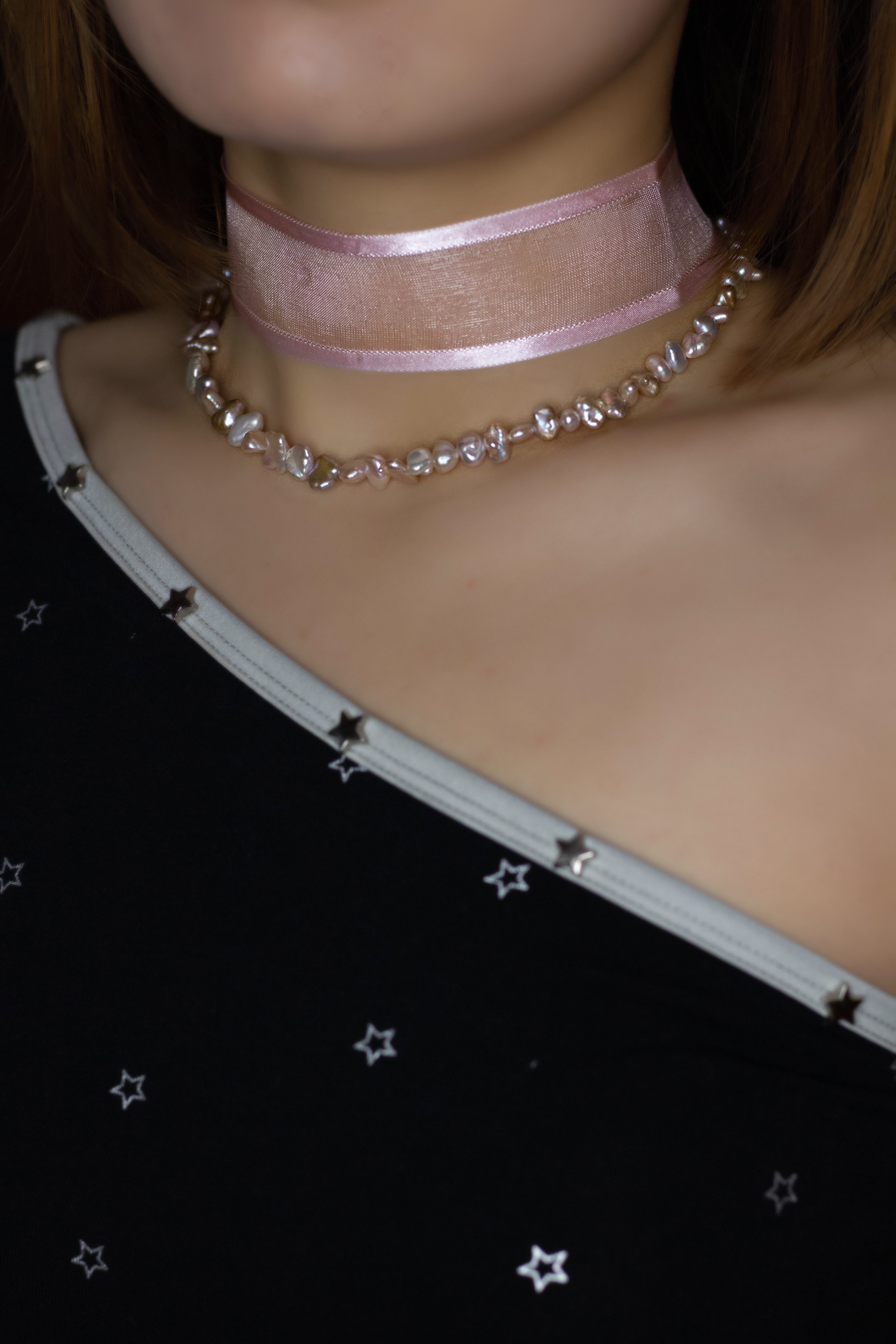 Classique Collier de Perles et Bracelet Violet