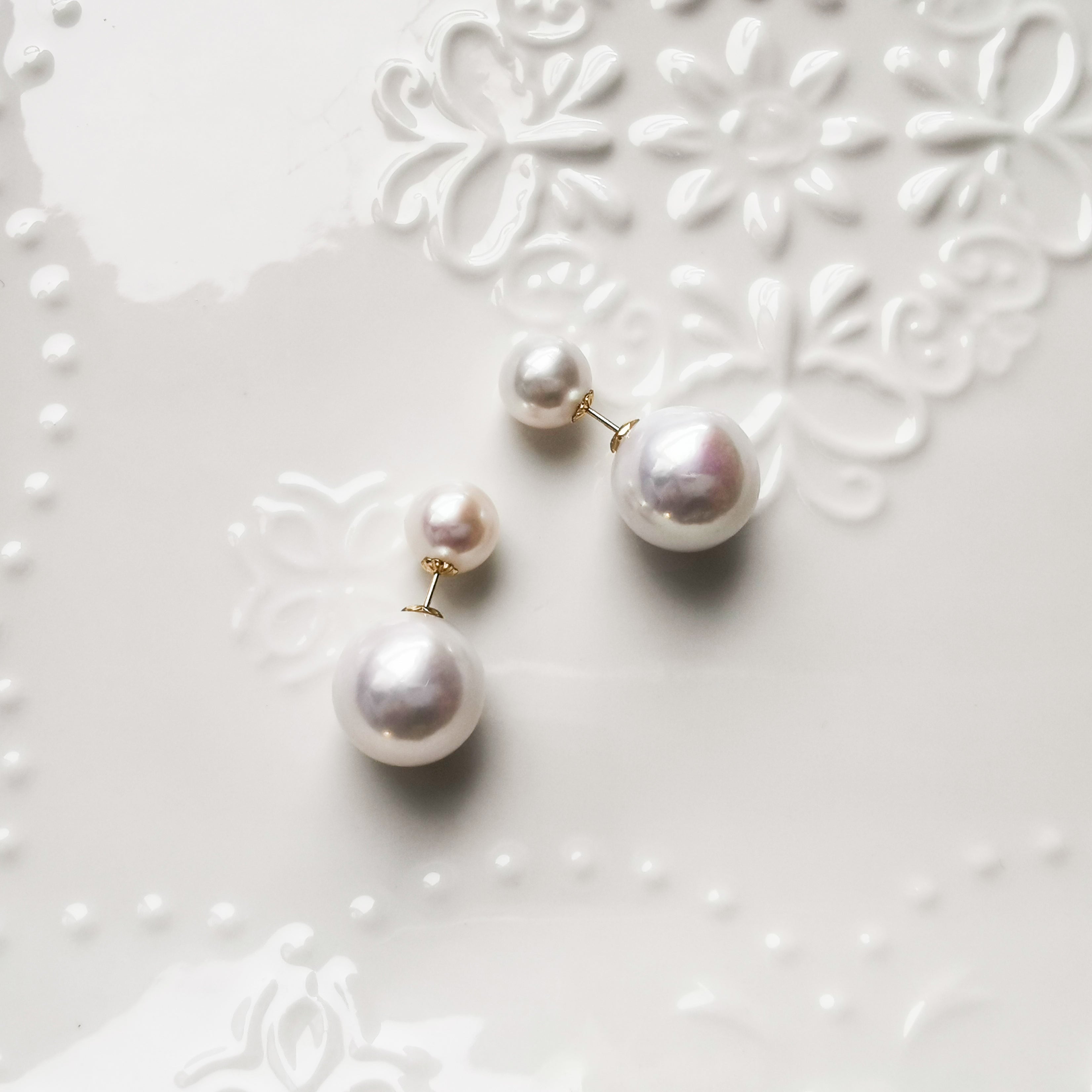 Double Pearl Earrings