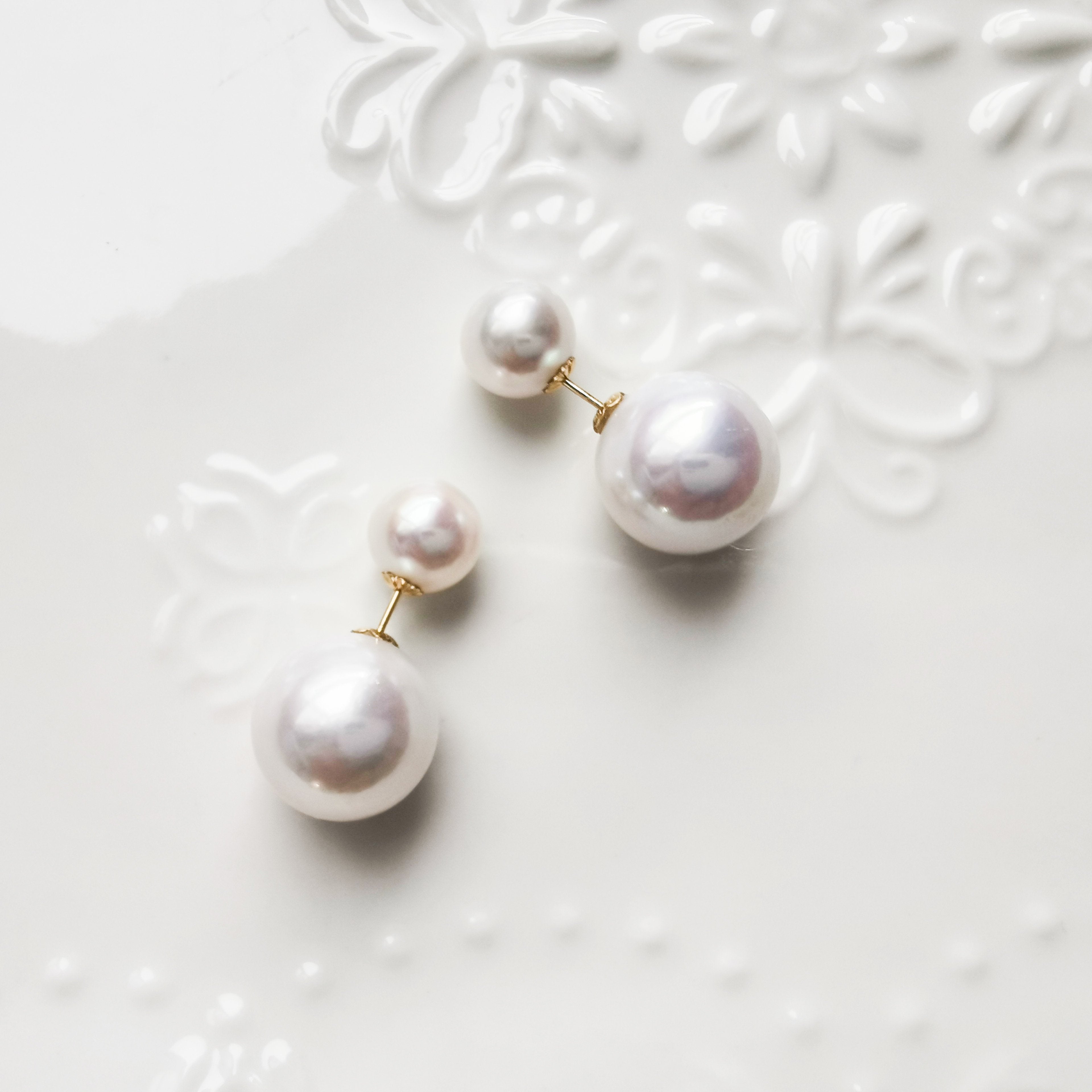 Double Pearl Earrings