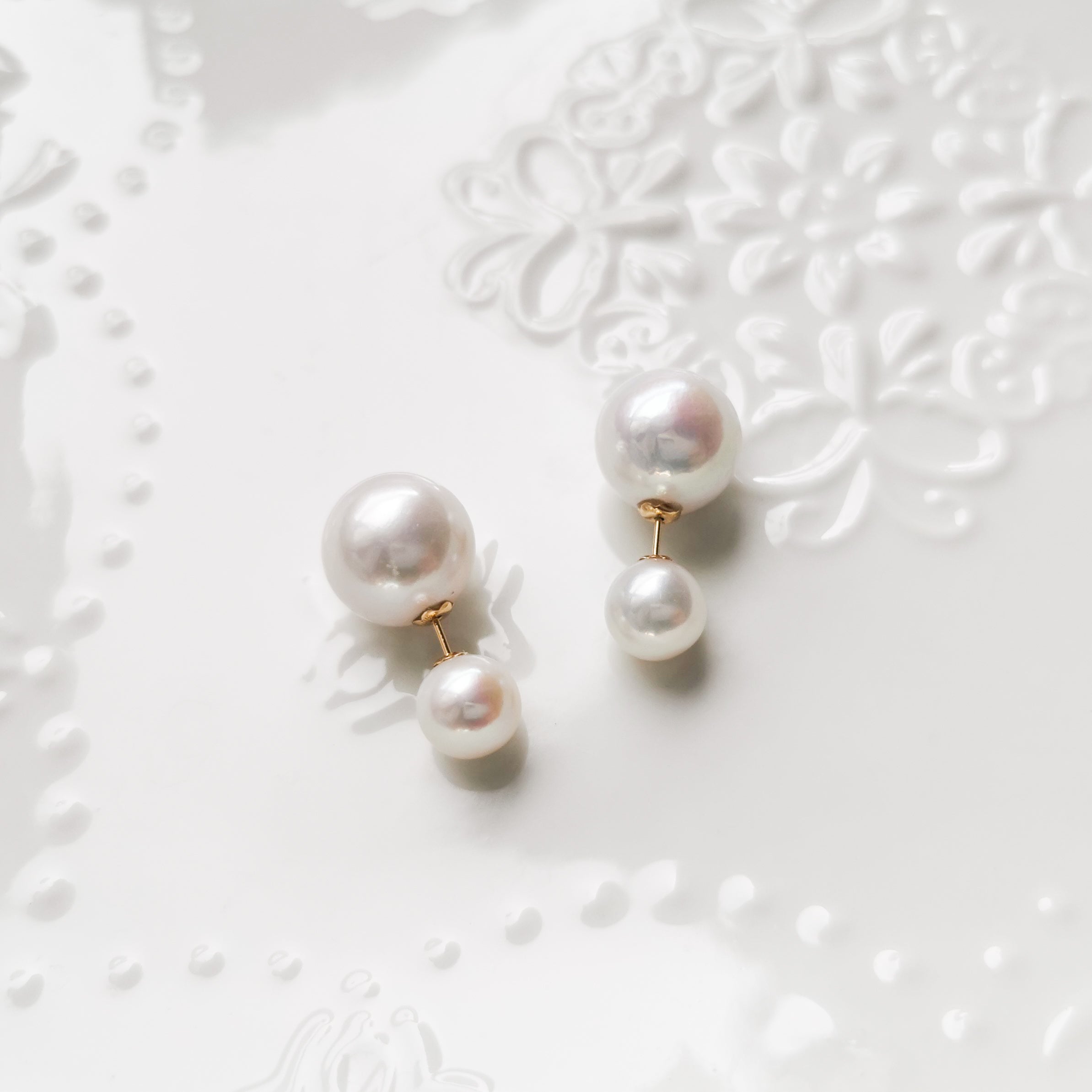 Double Pearl Earrings