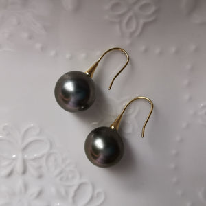 Tahitian Pearl Hook Earrings