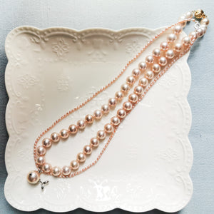 Salmon Pink Necklace & Earring Set
