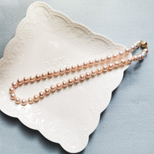 Salmon Pink Necklace & Earring Set