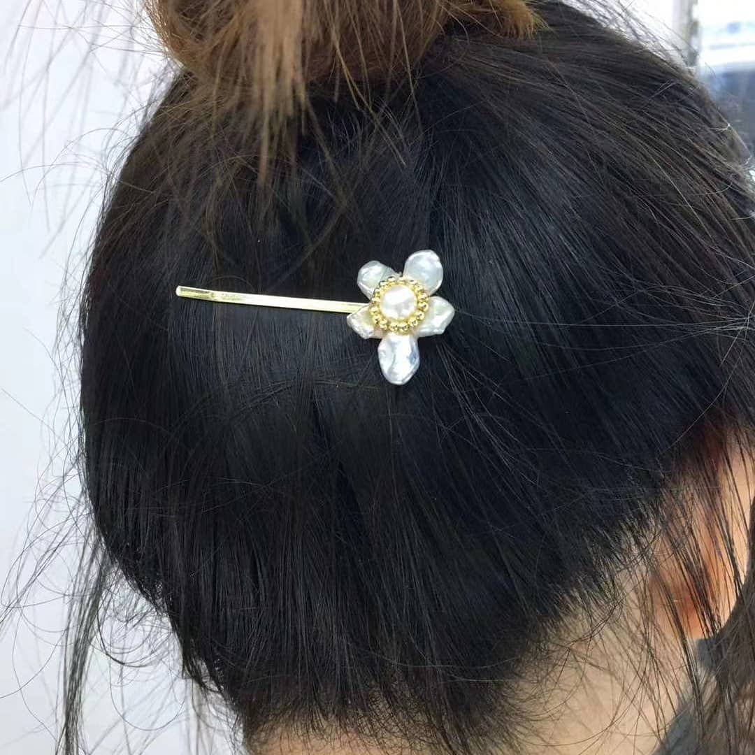 Flower Pearl Hair Pins