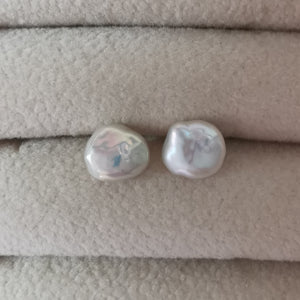 Rainbow Keshi Stud Earrings