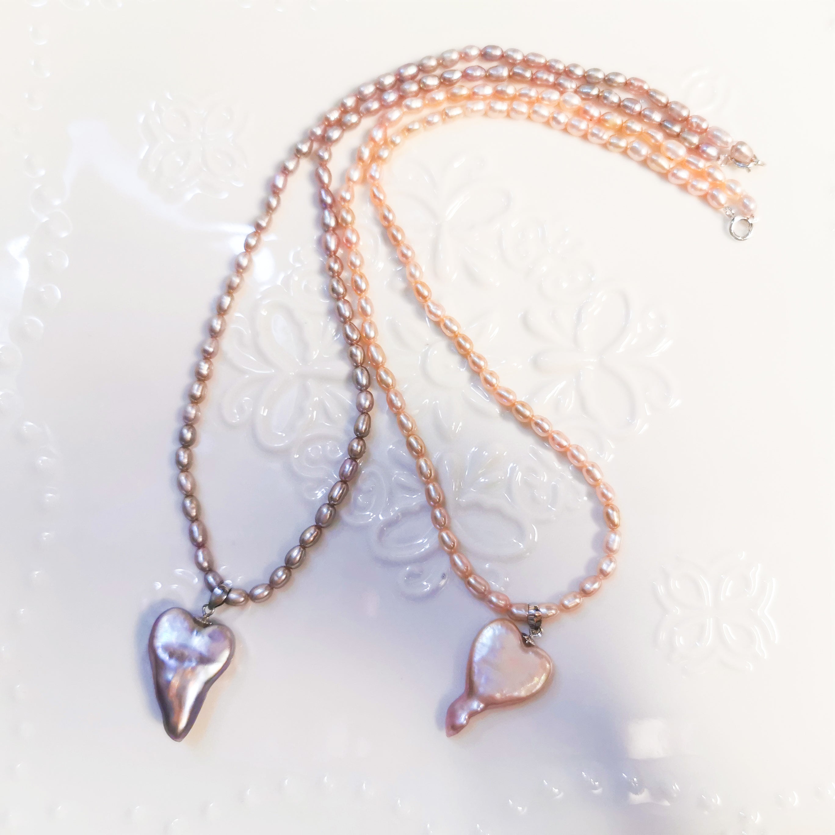 S118 Perla barroca de agua dulce cultivada (8 mm), 2 piezas Conjunto de pulsera elástica