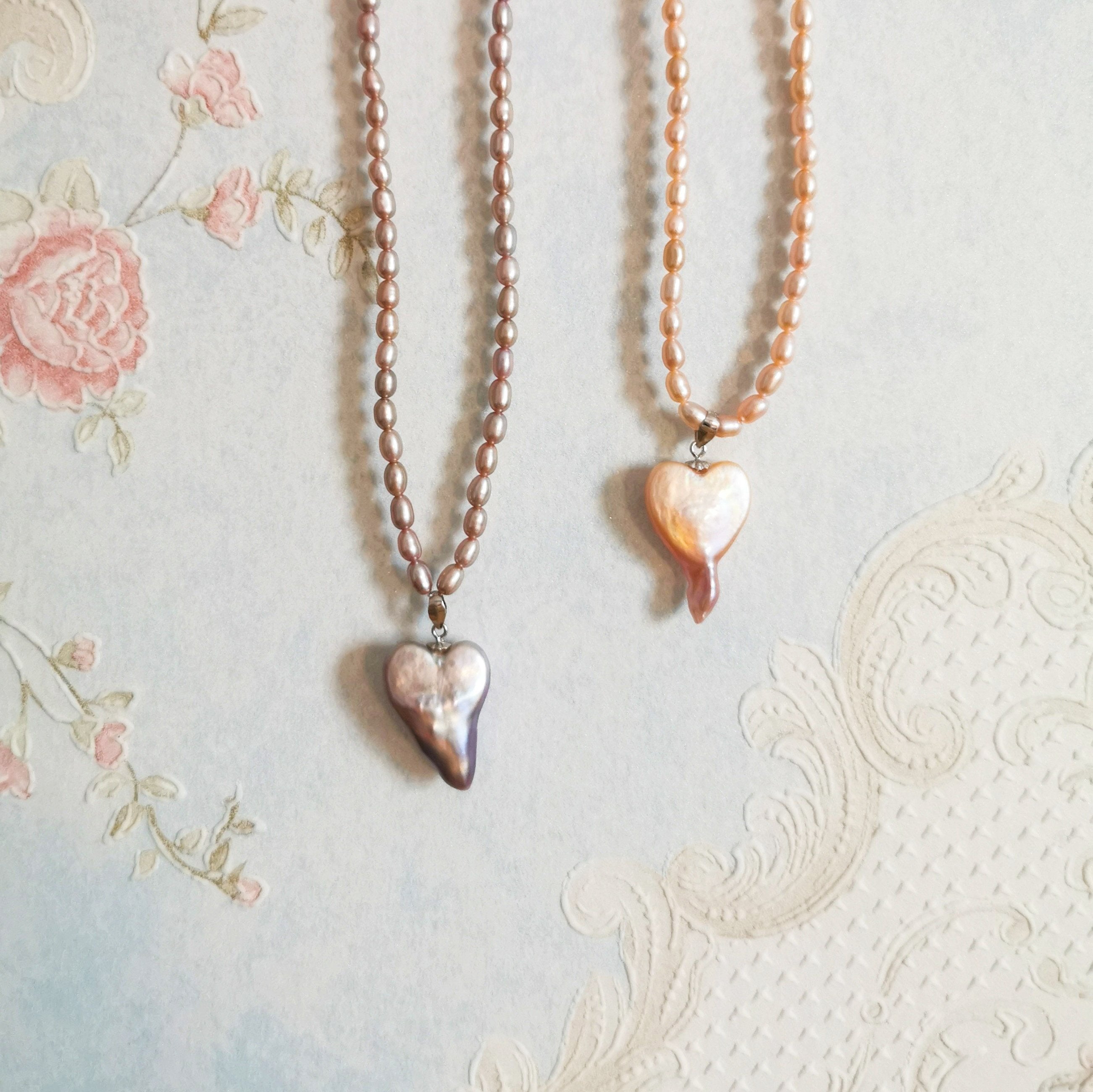 Baroque Heart Pearl Necklaces