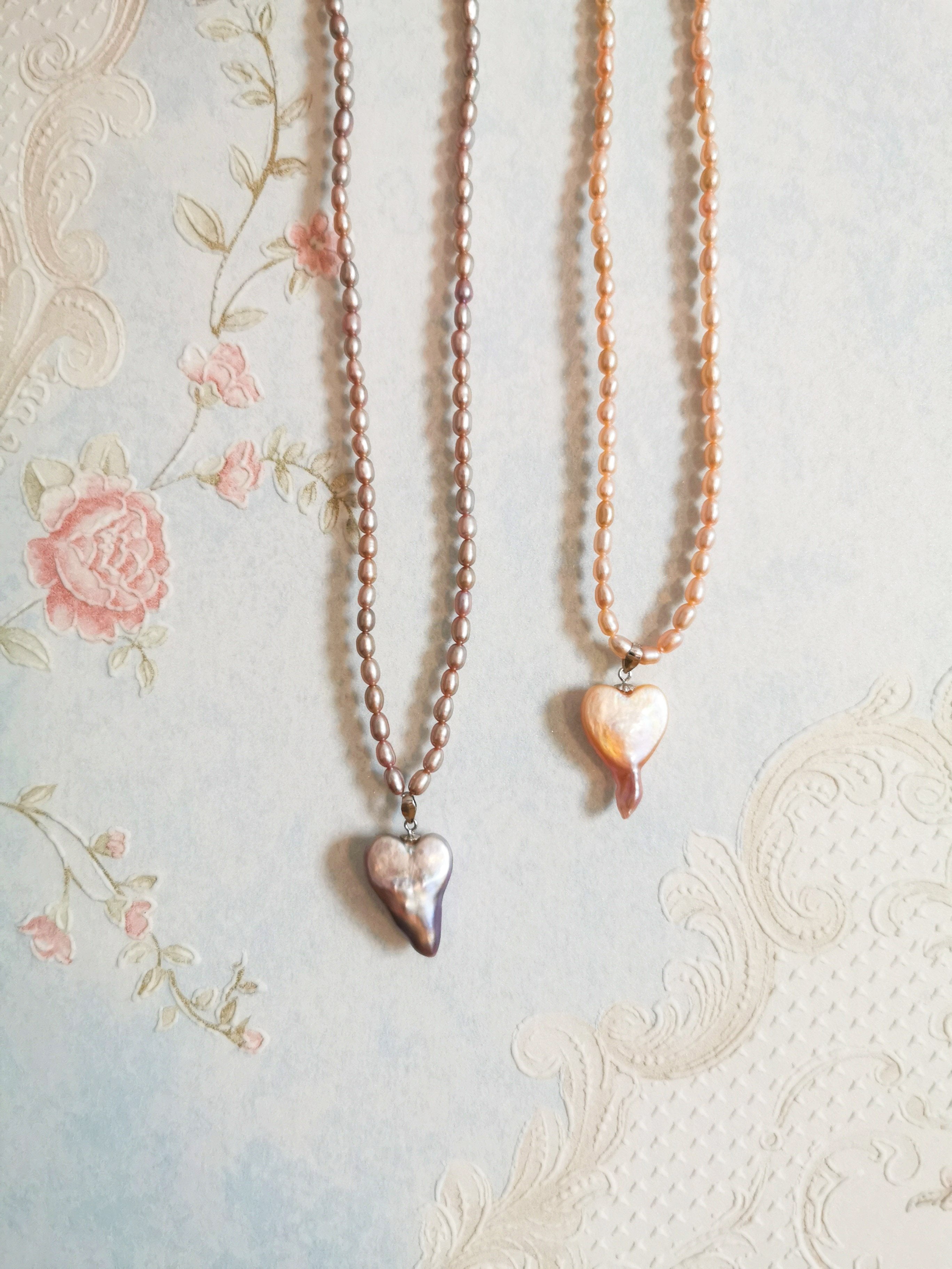 Baroque Heart Pearl Necklaces