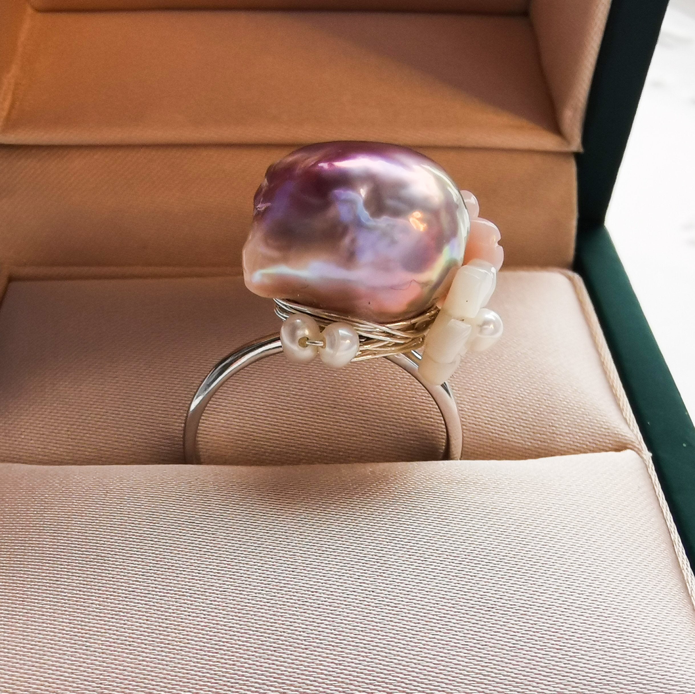 Tulip Baroque Pearl Ring