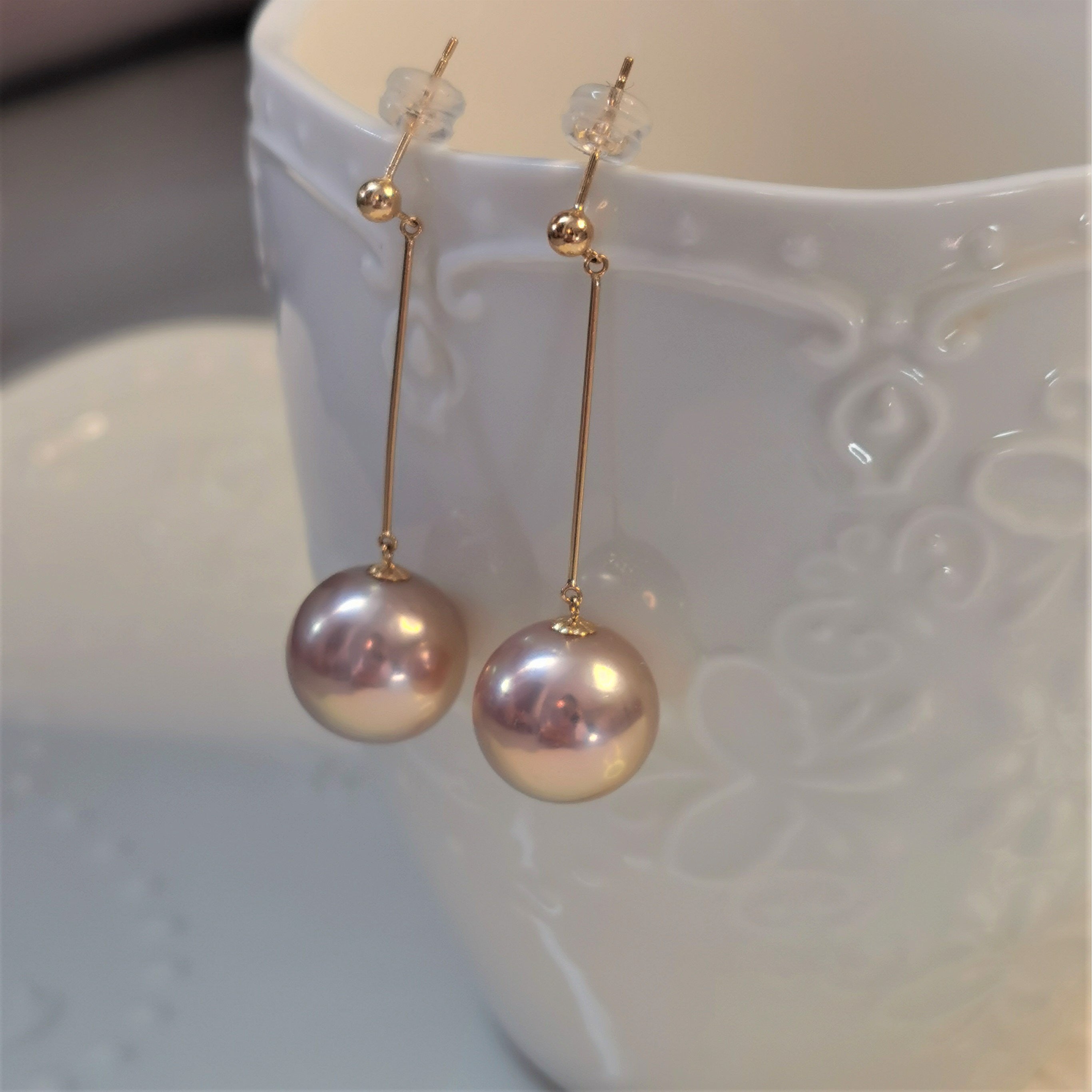 Edison Pearl Bar Earrings