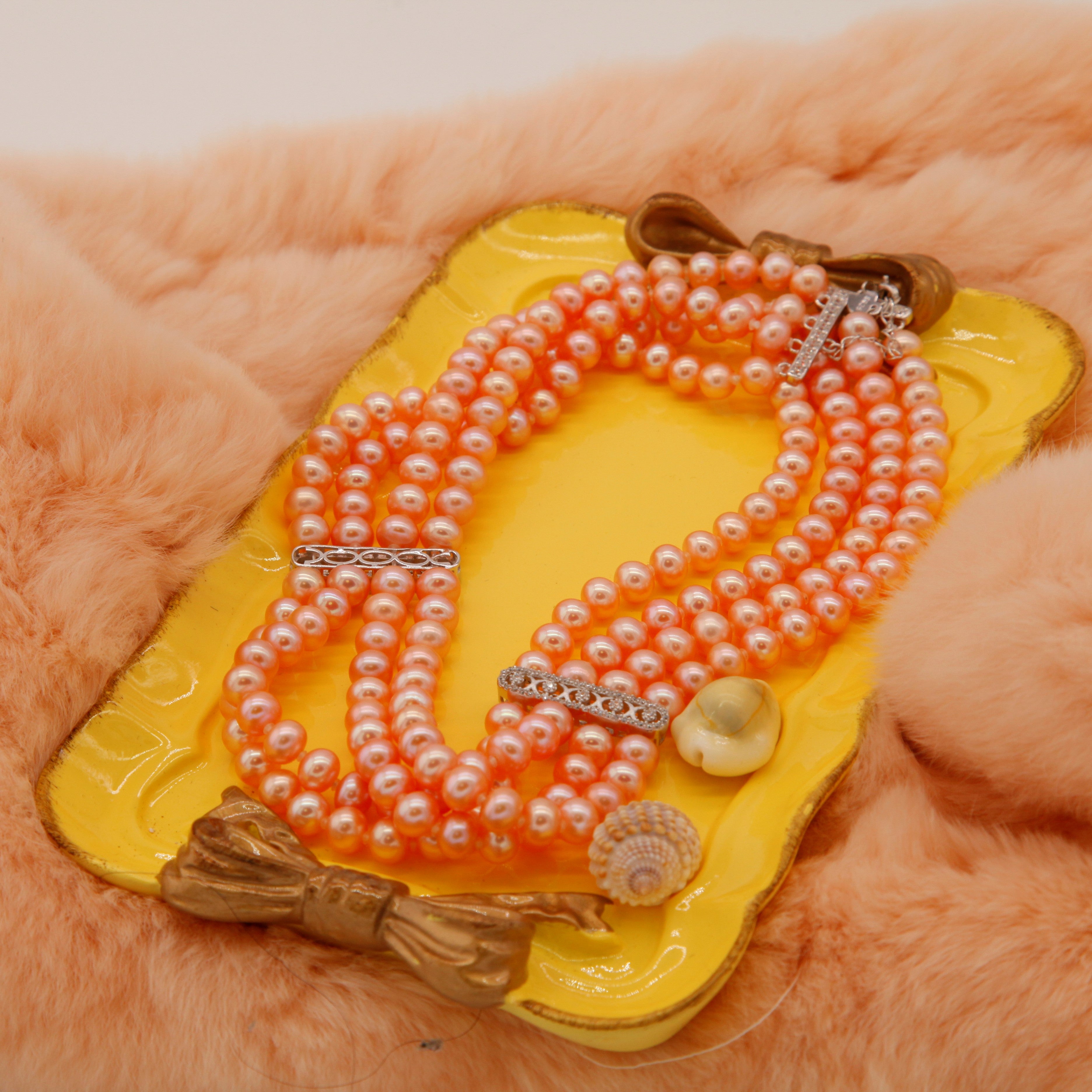 The Queen Choker Necklace- Golden Orange