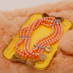 The Queen Choker Necklace- Golden Orange