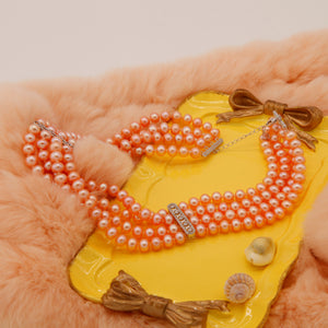 The Queen Choker Necklace- Golden Orange