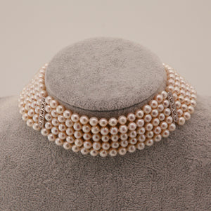 Five-Strand Choker Pearl Necklace