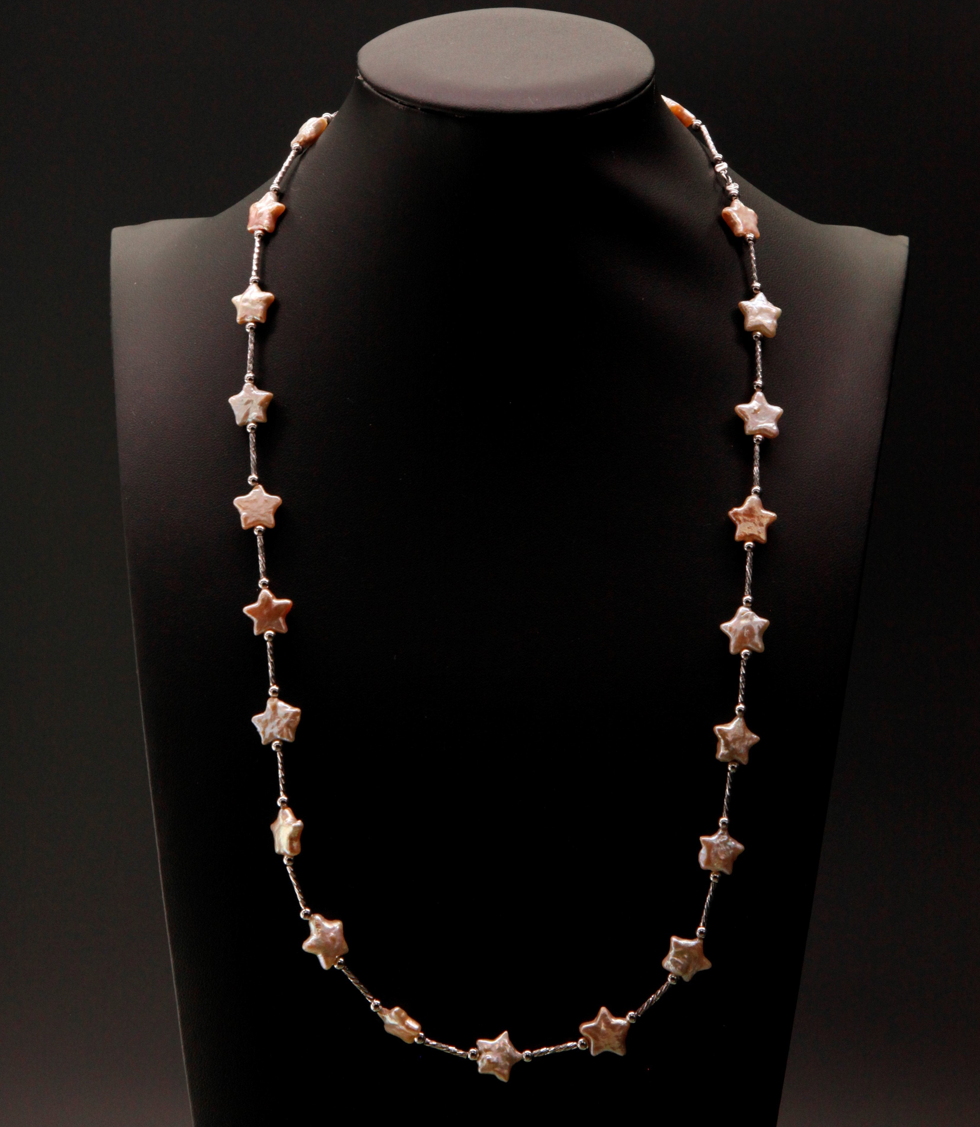Pendientes de perlas barrocas con forma de estrella